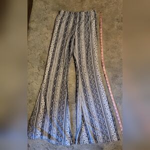 Forever 21 Forbidden Black and White Striped Flare Pants